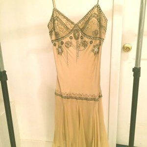 Sue Wong Champagne Colored stunning, sexy  dress